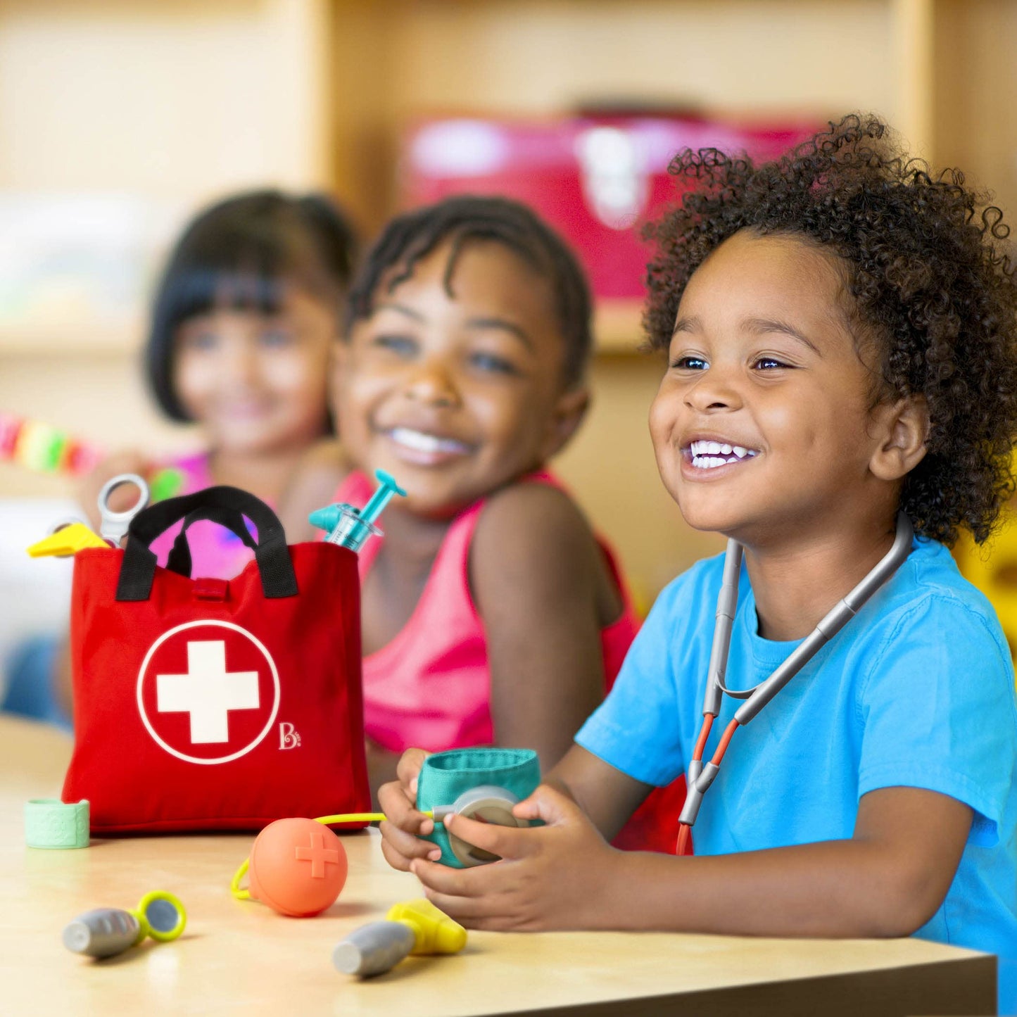 B. toys- Mini Doctor Care Kit- Pretend Play Doctor Play Set - Realistic Doctor Tools - Pretend Play Set for Toddlers, Kids - Edu