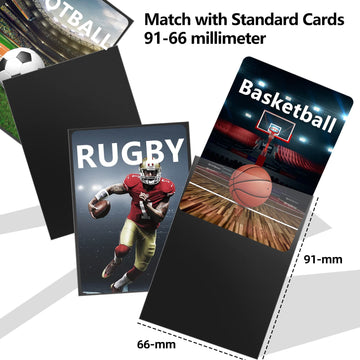 500 Counts Black Card Sleeves Toploaders For Trading Cards,Matte Card Sleeves Deck Card Protectors, Black Soft Sleeves Fit For Mtg, Baseball Card,Sports Cards,Game Card