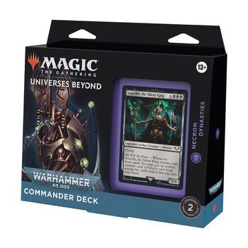 Magic The Gathering Commander Deck - Warhammer 40,000 Necron Dynasties, Multicolor, Model D07870000, Paper Material