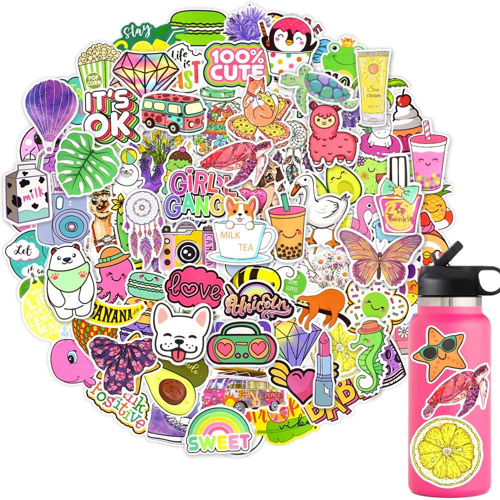 Qtl 250Pcs Cute Vinyl Stickers For Girls Stickers For Kids Teens Girls Easter Basket Stuffers Gifts Water Bottle Stickers For Hy