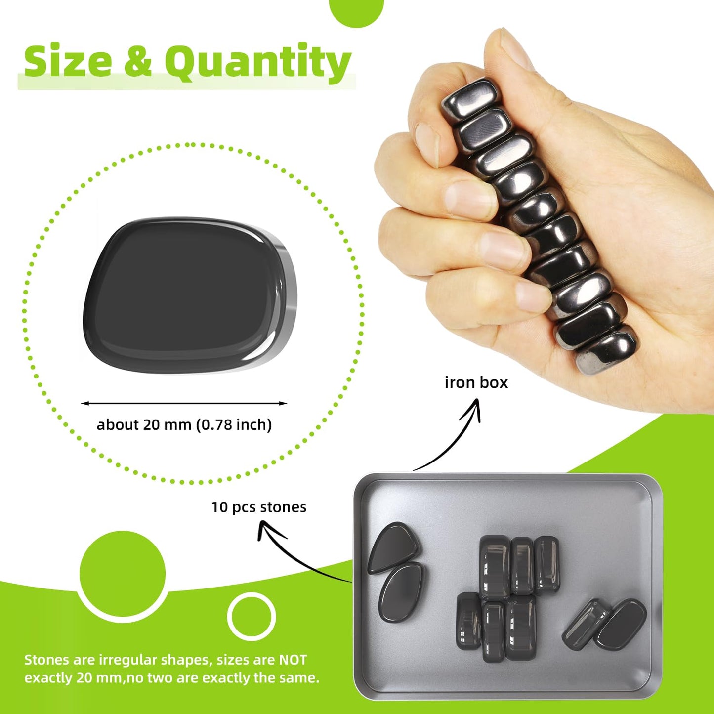 Caturledas 10 Pcs Ferrite Putty Stones, Fidget Toys Rocks For Office Stress Anxiety Relief, Executive Desk Toys For Men Women Ad