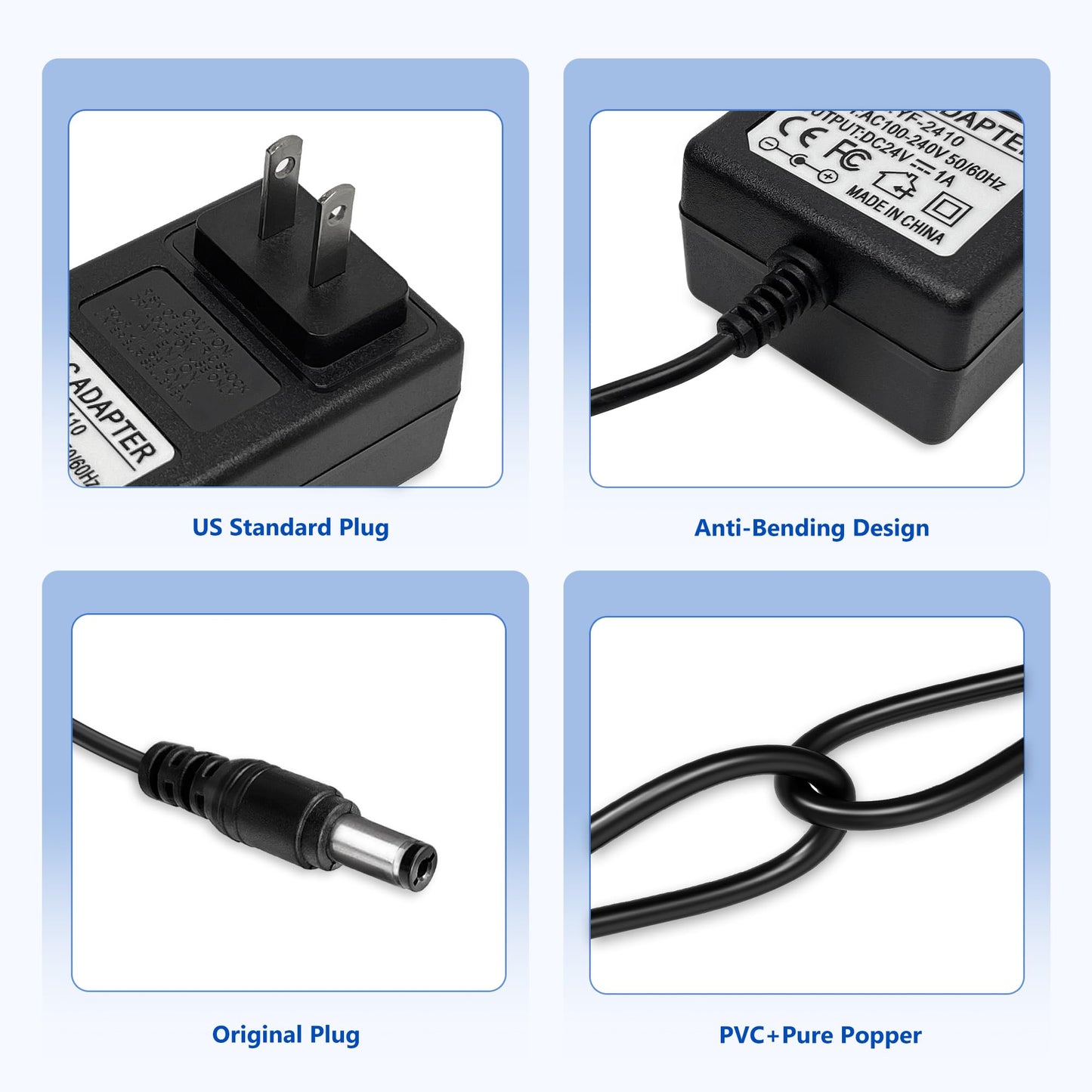 24V Battery Charger for Ride On Toys - Compatible with Power Wheels Kids Ride On Cars Electric ATVs Lamborghini Jeep Mario Kart 24V Battery for Ride On Toys - DC Charger for 24 Volt Vehicles