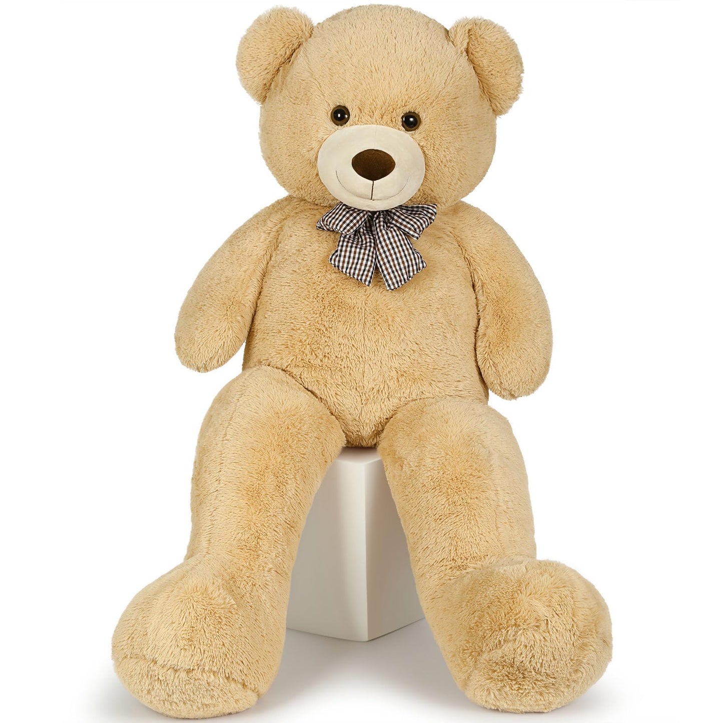 Morismos Giant Teddy Bear 4Ft, Big Large Teddy Bear 4 Foot Plush For Kids, Lifesize Bear Stuffed Animals For Girlfriend, 55 Inches