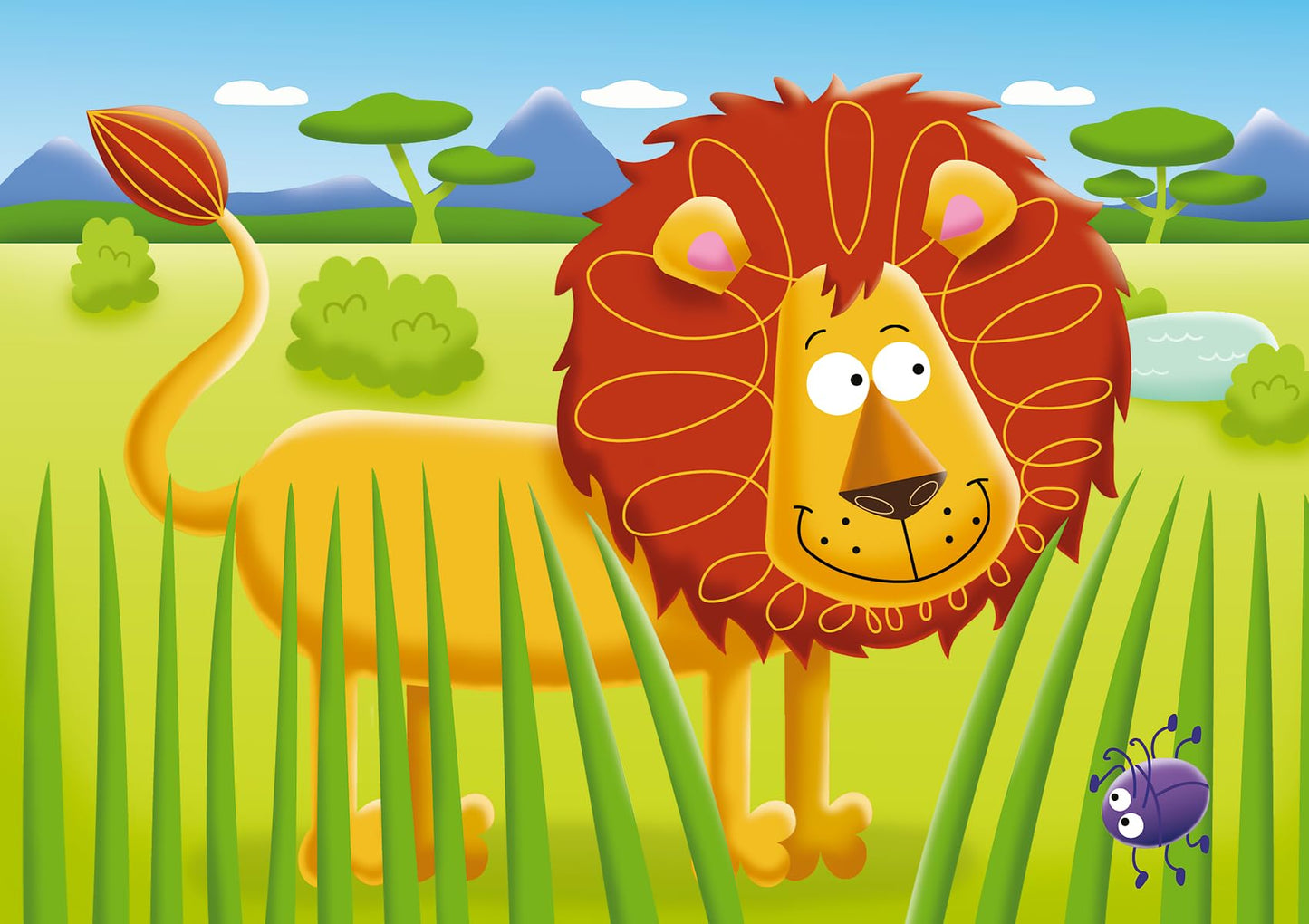 Ravensburger My First Puzzle: On Safari Jigsaw Puzzle (2-5 Pieces) - Unique Cardboard Design for Kids, Multi-Color, Model 7301