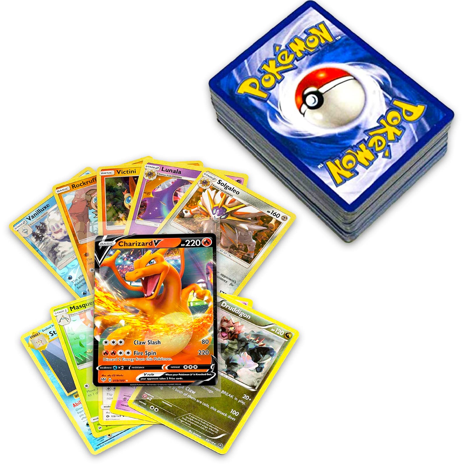 50+ Official Pokemon Cards Collection With 5 Foils In Any Combination And At Least 1 Rarity, Gx, Ex, Fa, Tag Team, Or Secret Rare Toytooth 50+ Official Pokemon Cards Collection With 5 Foils In Any Combination And At Least 1 Rarity, Gx, Ex, Fa, Tag Team, Or Secret Rare Toytooth