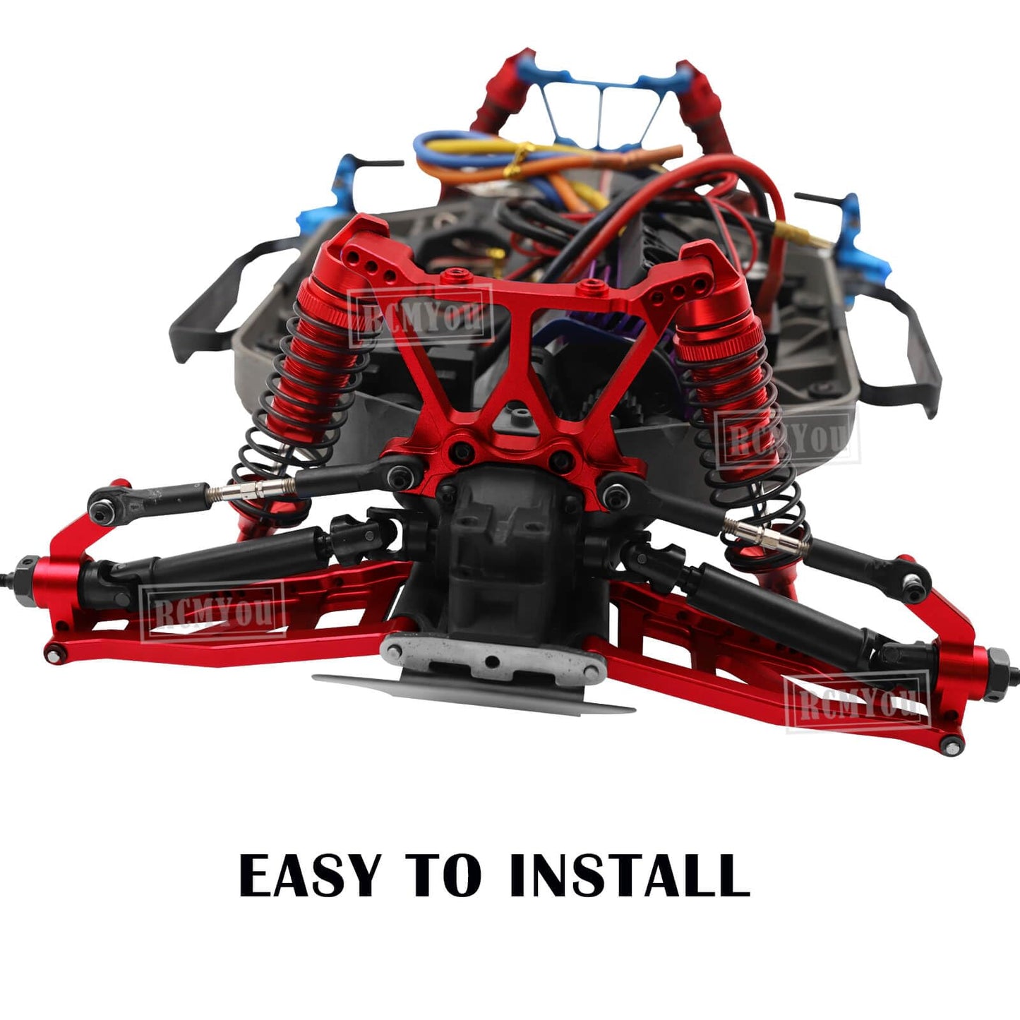 RCMYou Upgrades Part for 1/10 Slash/Rustler/Stampede/Hoss 4x4 VXL 4wd,Alloy Suspension Arm,Caster Block,Steering Blocks,Rear Stu