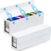 Trading Card Storage Box, Magnetic, Toploaders, White, Bulk Boxes For Tcg, Sports, Game, Basketball, Fits 850 Sports And 1200 St