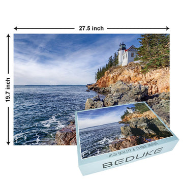 Beduke Jigsaw Puzzles For Adults 1000 Pieces Acadia National Park 1000 Piece Puzzle Age 14+ Thick Sturdy Cardboard Precise Interlocking Family Game