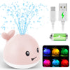 Baby Bath Toys For Kids Ages 1-3, Whale Bath Toy Sprinkler Light Up Bath Toys For Babies 6-12 Months, Water Pool Bathtub Toys Toddlers, Valentines Day 1 Year Old Girl Gifts Toys Newborn Baby Gifts