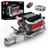 Mould King 10203 V8 Engine Building Blocks Sets, Build A Engine Model Kit That Runs, Moc Engineering Model Building Kit, Stem En