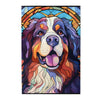 Golden Retriever Dogs Stained Colorful Glass 1000 Pieces Art Painting Wooden Puzzle For Kids Adults, Birthday Mother'S Father'S