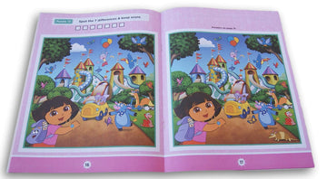 Activity Books Spot The Difference Book Game For Kids - 22 Puzzles With Answer Key (Dora The Explorer)