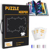 Puzzle Storage Folder with Labeling Tabs & Name Card Pocket, Portable Puzzle Holder for 1000 Piece Jigsaws with Handle, 28.3 * 2