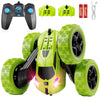 HIEKYOIT Remote Control Car for Kids Ages 6+, RC Cars Stunt Car Toy 4WD Double Sided 360 Rotating Remote Control with Headlights