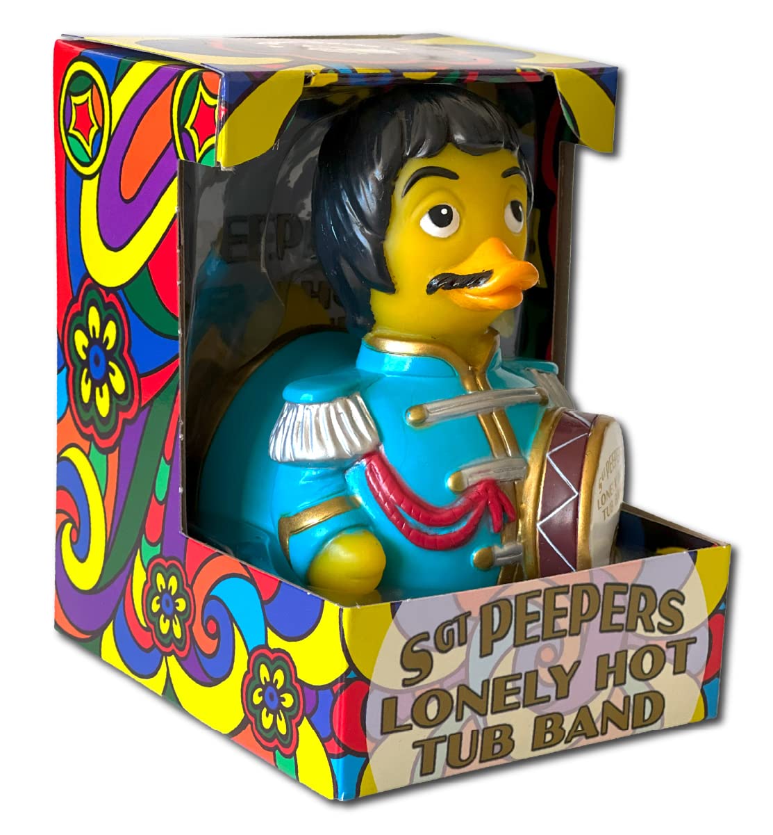 Celebriducks - Sgt Sargeant Peepers Lonely Hot Tub Band - Floating Rubber Ducks - Collectible Bath Toy Gift For Kids & Adults Of All Ages