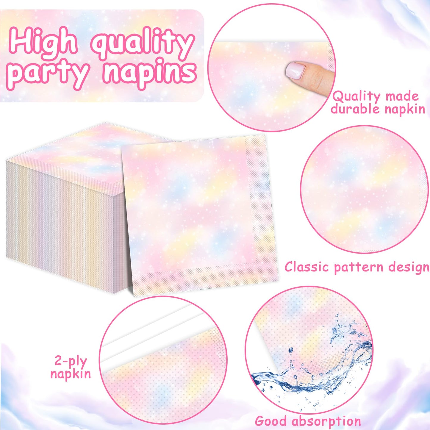 Pastel Rainbow Tableware Set Pastel Birthday Party Plates Napkins Rainbow Theme Party Disposable Table Cover Boho Pastel Dinnerware For Kids Girls Baby Shower Birthday Party Wedding Decor Supplies