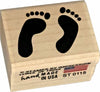 Stamps By Impression Feet, Footprints Rubber Stamp, Small (.75' X 1')