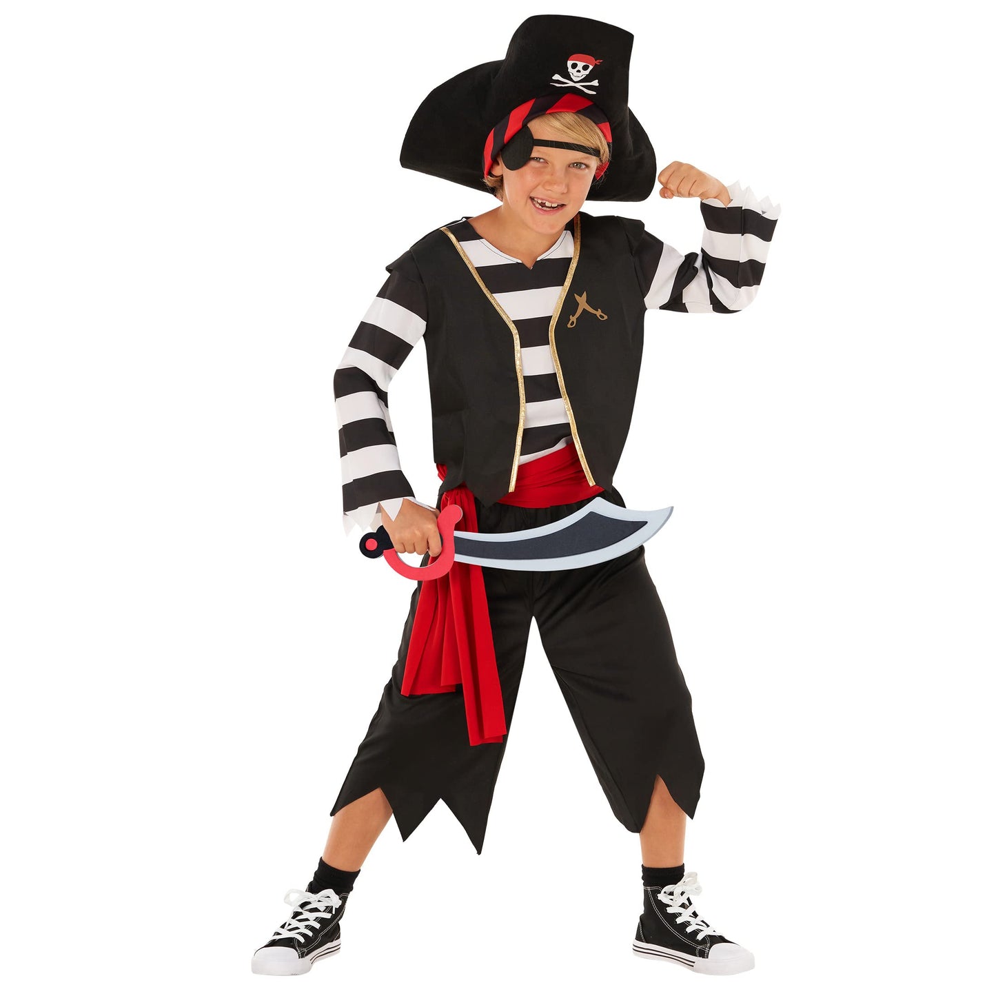 Morph Pirate Costume For Kids - Boys Pirate Outfit - Fun Dress Up Costume For Halloween, Parties, Role Play, 7-9 Years