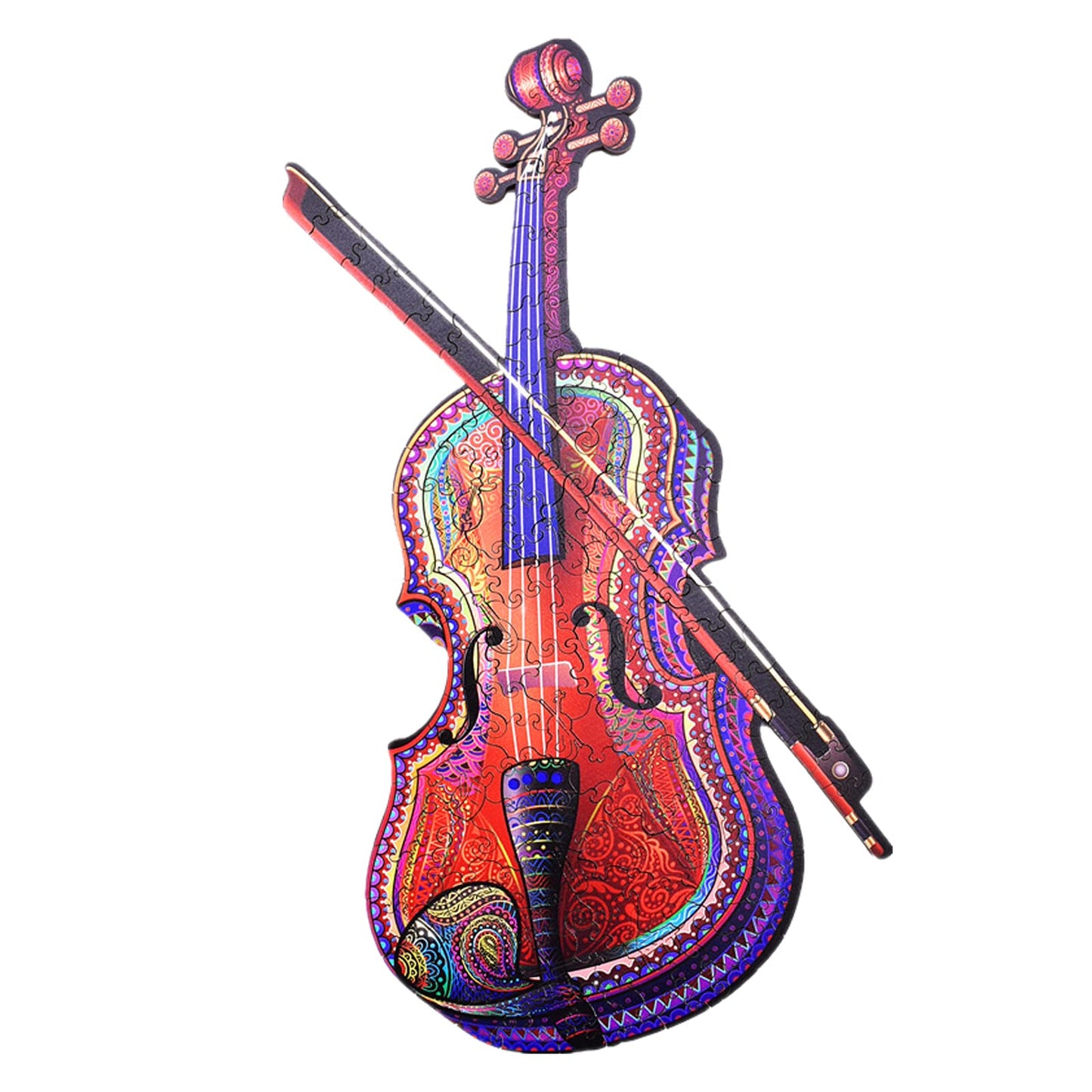 Wentufin - 150 Pieces Wooden Jigsaw Puzzles For Adults Large Size Wood Cut Puzzles Violin Wooden Jigsaw Puzzles Gift For Christm
