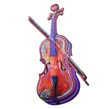 Wentufin - 150 Pieces Wooden Jigsaw Puzzles For Adults Large Size Wood Cut Puzzles Violin Wooden Jigsaw Puzzles Gift For Christm