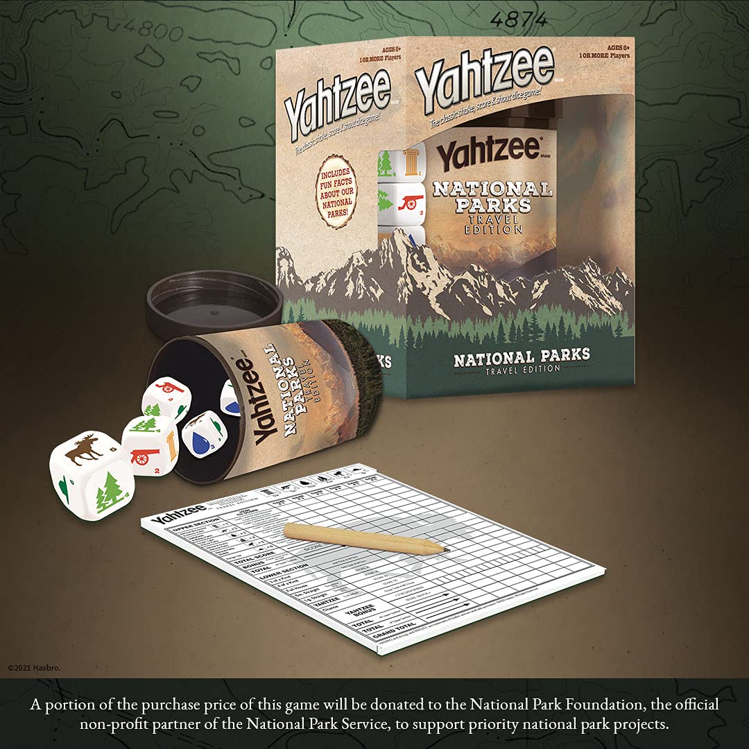 Yahtzee National Parks Travel Edition | Classic Yahtzee Dice Game With A National Parks Theme | Perfect Travel Game For Families | Celebrate Us National Parks Service