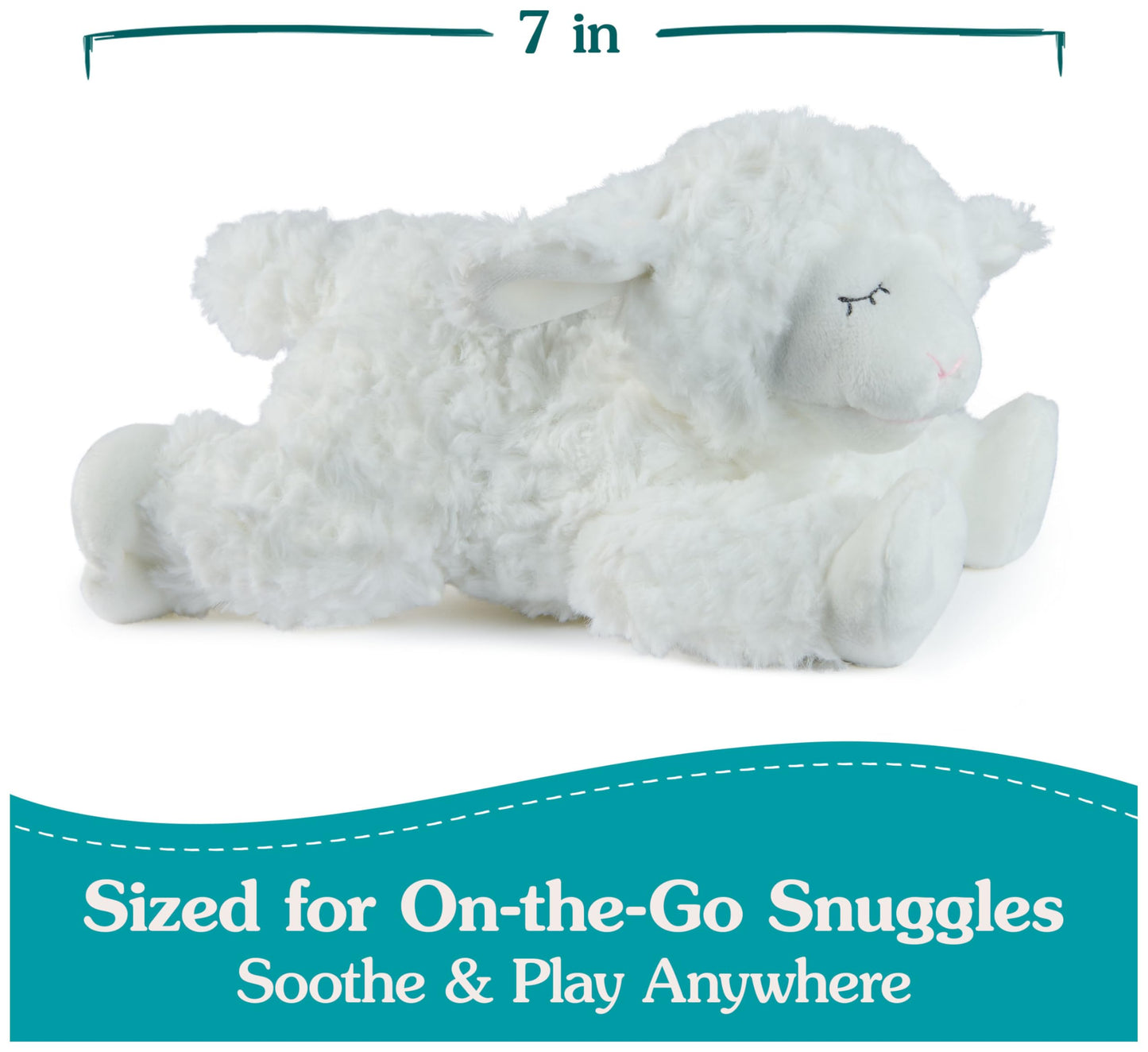 GUND Baby Sustainable Lamb Rattle - 100% Recycled Plush, 7” White Stuffed Animal Toy