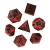 Hddais Wood Dnd Dice, 7Pcs Polyhedral Dice Set With Iron Box, Rpg D&D Dice Set For Dungeons And Dragons Role Playing Games(Red W