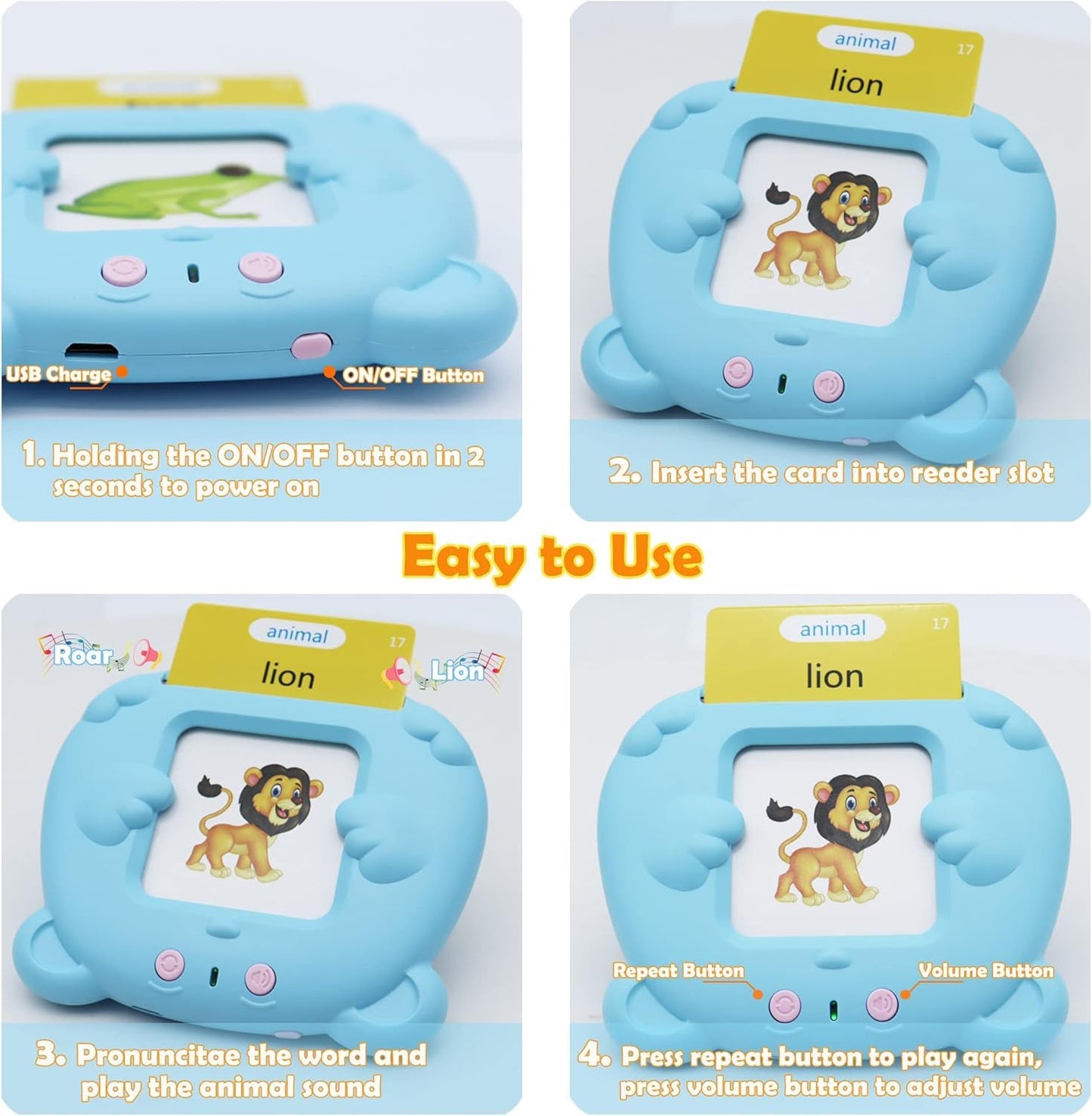 MAYAPHILOS Italian and English Talking Flash Cards, Pocket Speech for Learn Italian, Italian Language Learning Audible Talking F