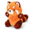 Riuhot Red Panda Stuffed Animal Plush Toy 9" Small Polyester Cute Gift for Kids & Girlfriend - Panda Squinting