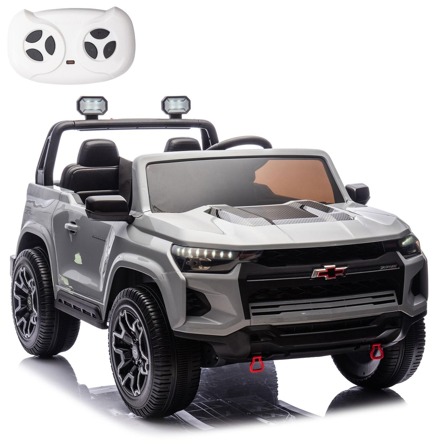Nitoess Kids Electric Car 24V, 2 Seater Ride On Car For Kids Electric Vehicles With Parent Remote, 4Wd Licensed Chevrolet Colora