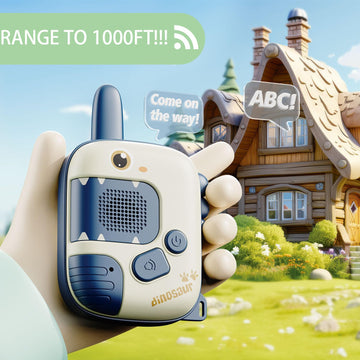 Dino Walkie Talkies for Kids,Dinosaur Toddler Walkie Toys for Kids 5-7 Walkie Talkies 2 Pack Birthday Toy Gifts for 3 4 5 6 7 8