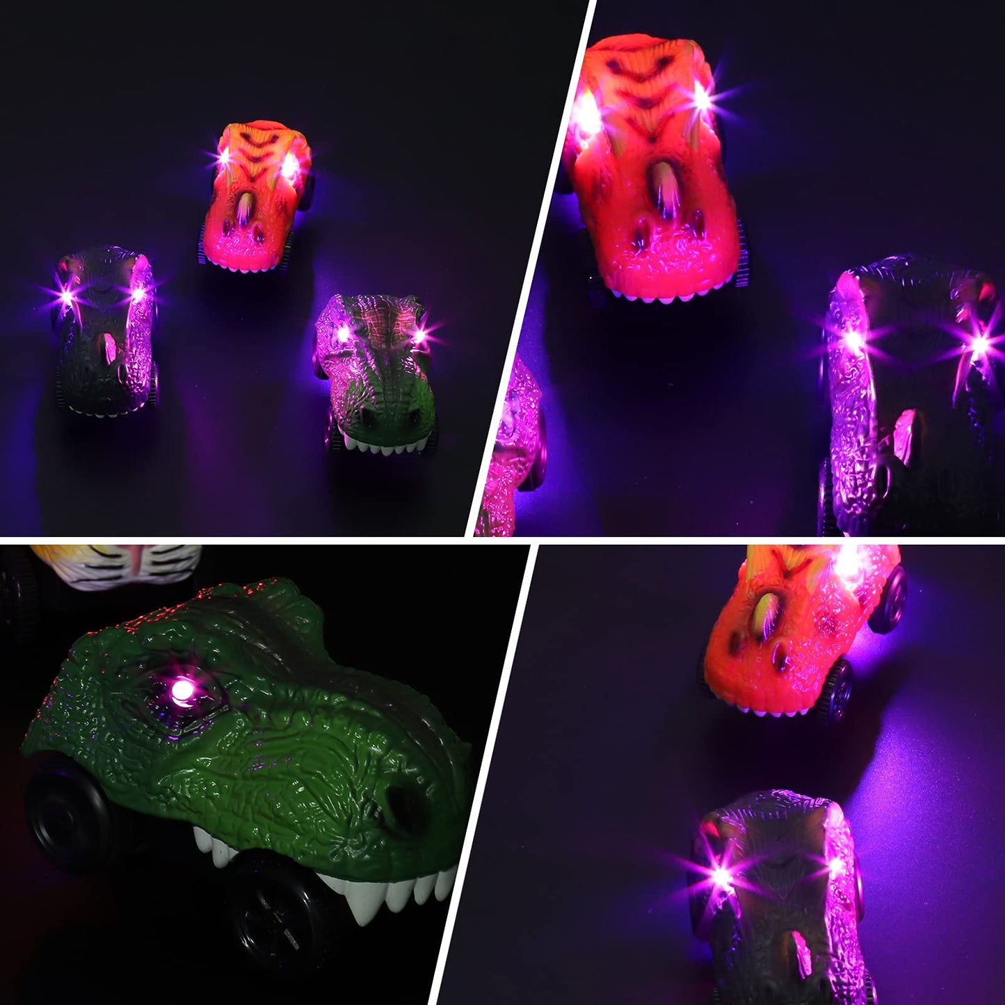 Save Unicorn Tracks Cars only Replacement, Race Cars for Tracks with 3 Flashing LED Lights, Racing Car Track Accessories Glow in