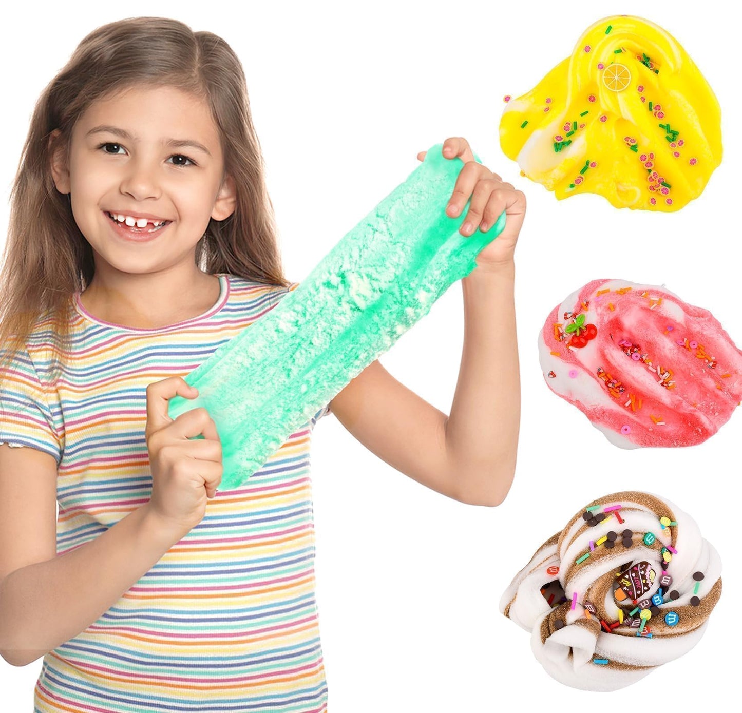 Kids Valentine'S Day Cloud Slime 6 Pack Boxed, Soft, Non-Sticky, Scented, Boys Girls Butter Slime Kit For 4-12 Year-Old Birthday Party Favor Gifts, Toy Slime Supplies For Kids Age 4 5 6 7 8 9 10 11 12