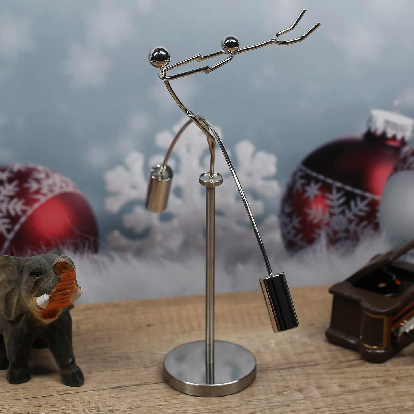 Sunnytech Weight-Lifting Stainless Physics Balancing Tumbler Toy Kinetic Art Balance Toy Balancing Decompressive Science Psychology Home Offic Decor Desk Decor Toy Wj161