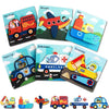 Merrypony Wooden Puzzles For Toddlers 1-3, 6 Pcs Puzzles For Toddlers 2-4, Vehicle Shape Montessori Puzzles For 1 Year Old, Wood