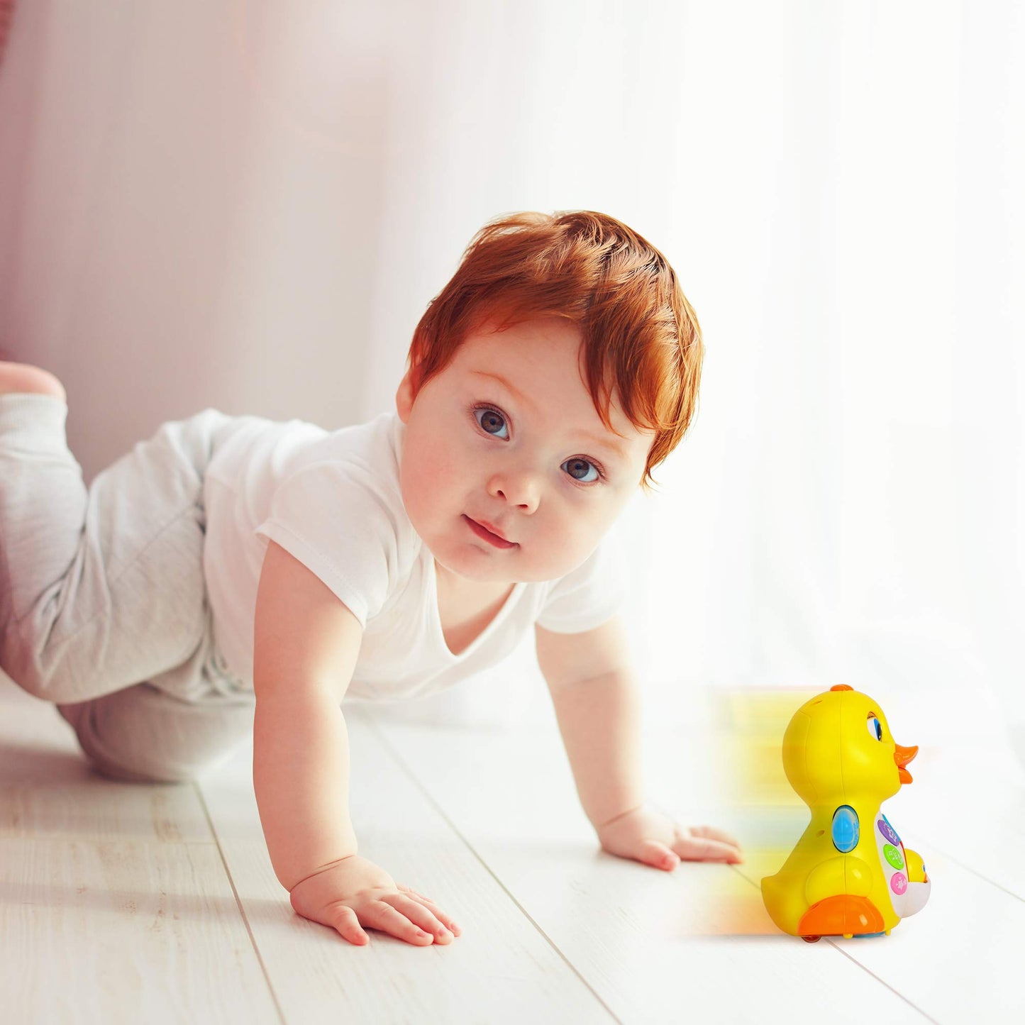 Stone And Clark Dancing Easter Duck W/Lights And Music - Toddler Learning & Crawling Baby Toys - Baby Musical And Light Up Toys
