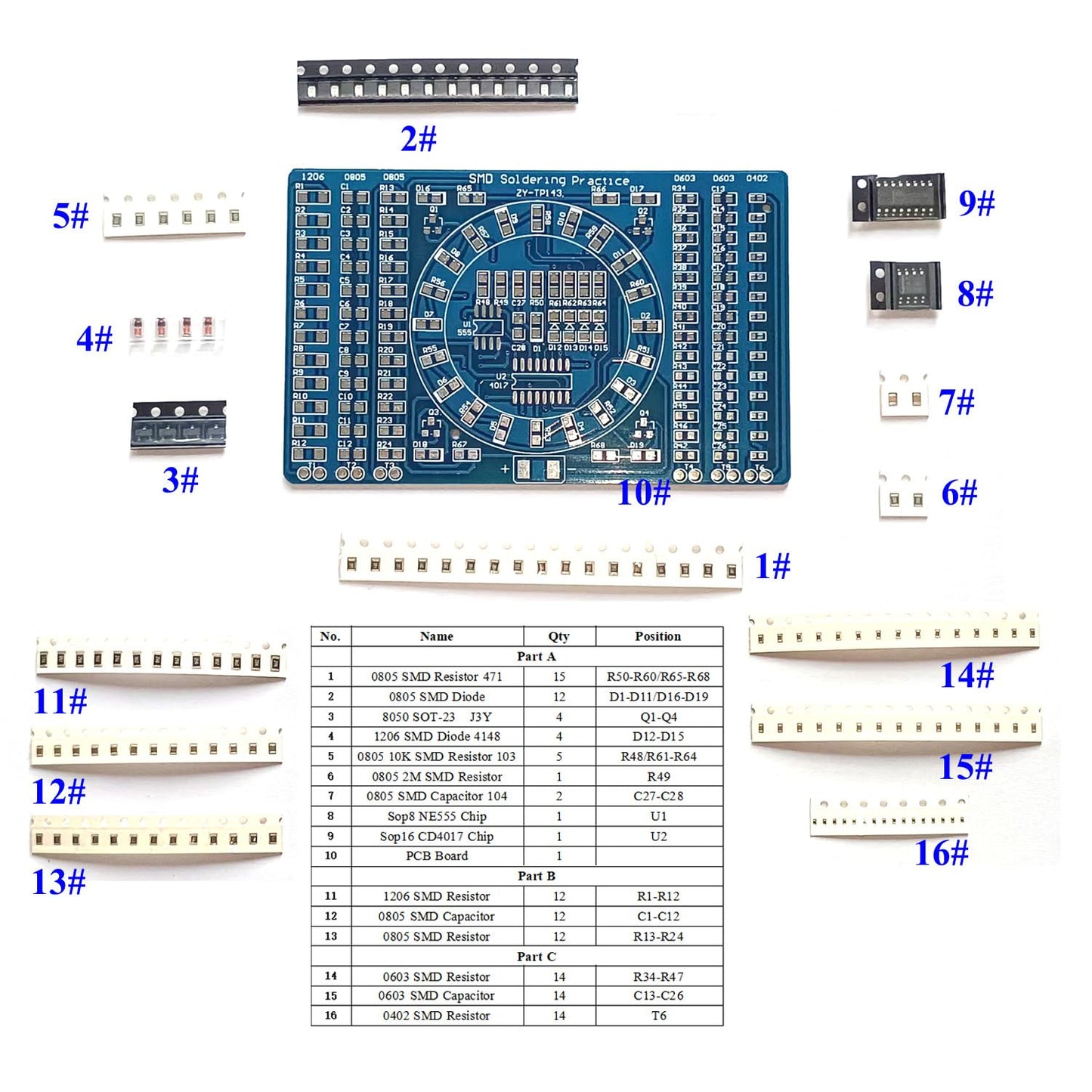Isolderstore Soldering Practice Kit 4 Kits Smd Smt Kit Diy Electronic Diy Kits Soldering Project Soldering Training Board All In