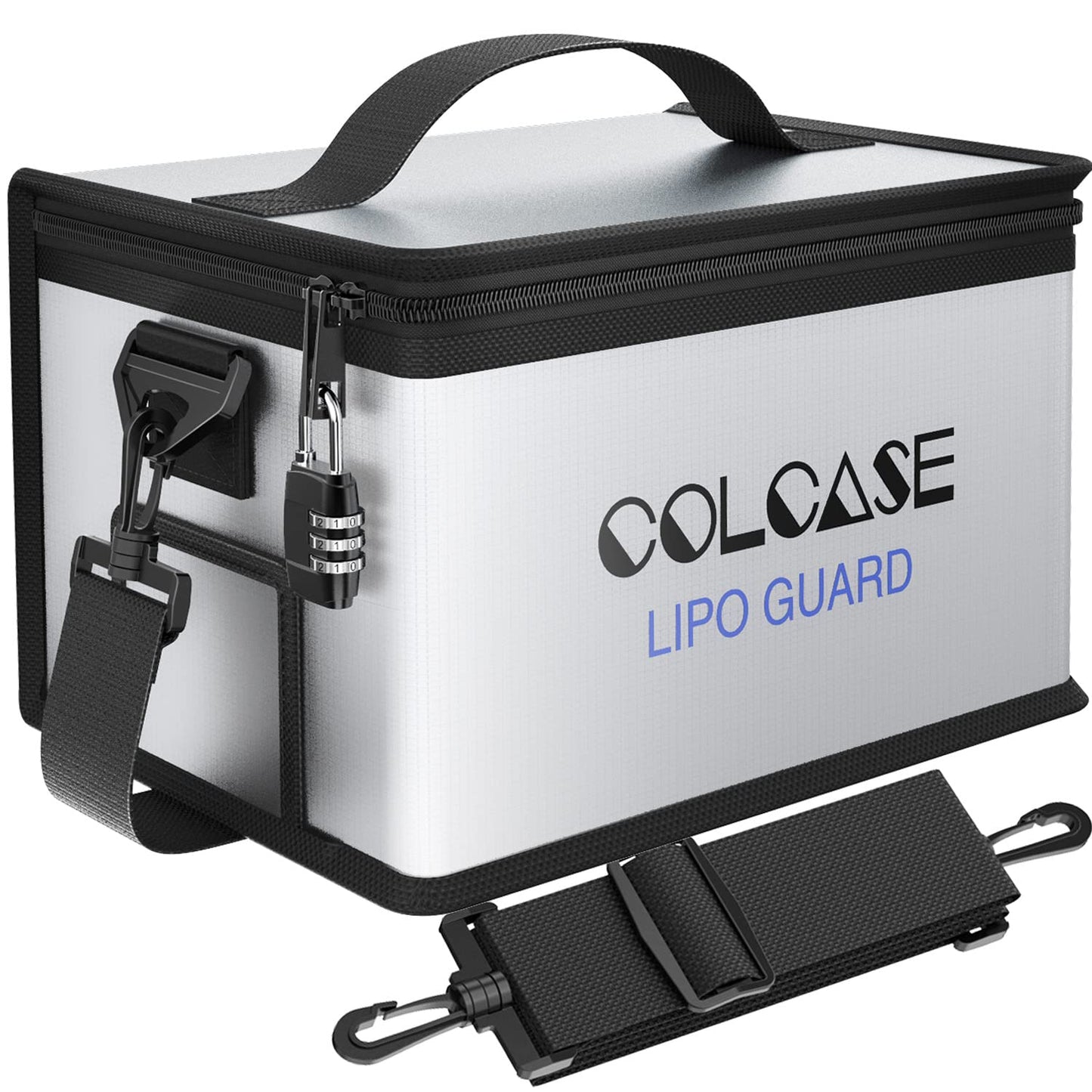 COLCASE Lipo Safe Bag Fireproof Explosionproof Bag wtih Combination Lock Lipo Battery Storage Bag and Lipo Charging Bag Upgraded
