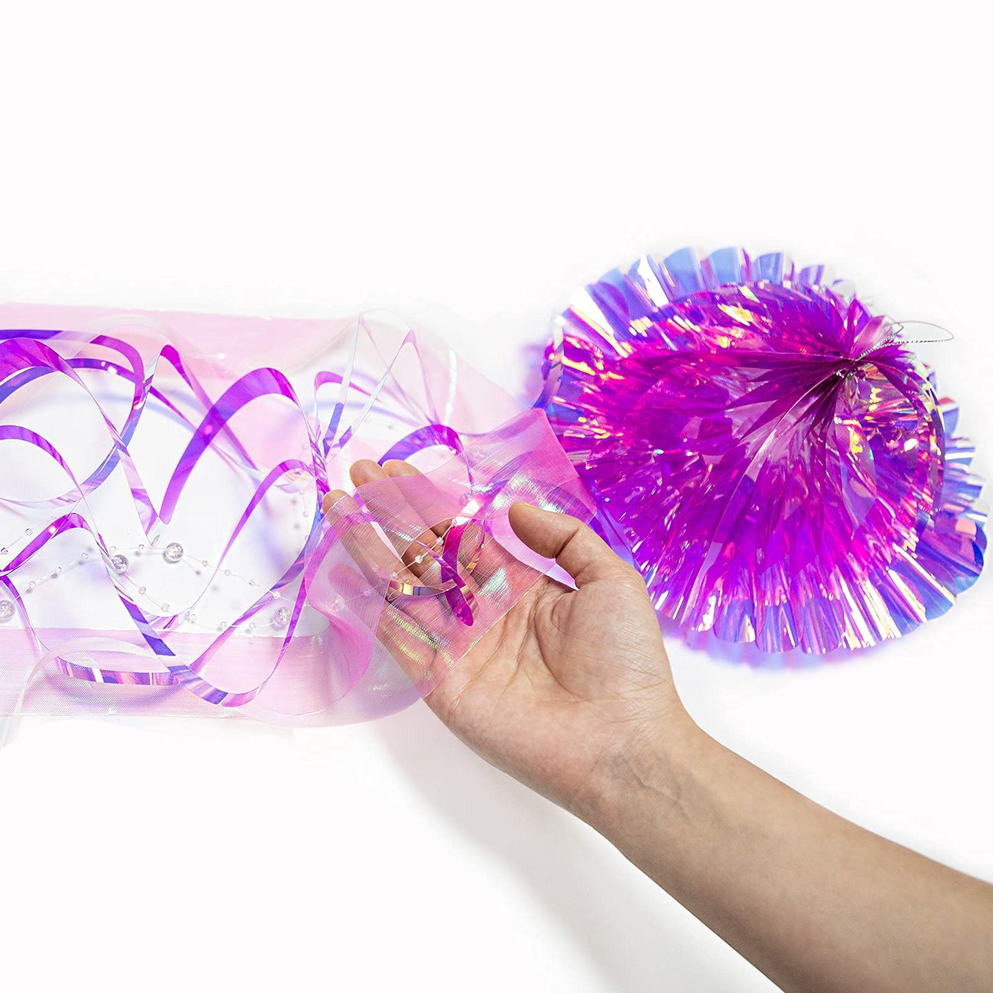 Cheerland Iridesccent Blue Purple Jellyfish Kit For Under The Sea Little Mermaid Party Decoration Centerpiece Hanging Jelly Fish