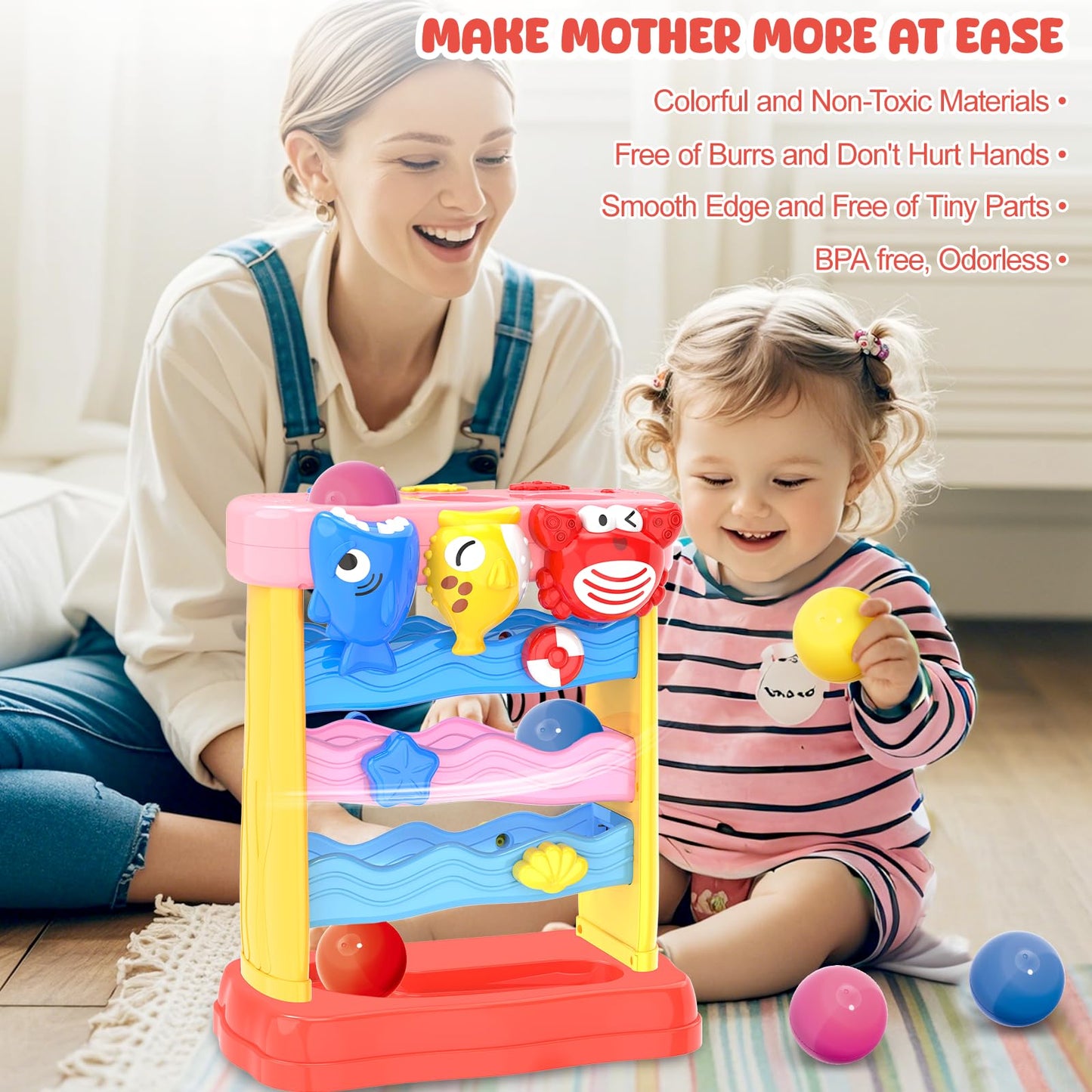 Aurotops Toddler Toys Interactive Musical Baby Toys, Light & Sound Montessori Toys For 1 2 3 Years Old, Learning Toys For Toddlers 1-3, Birthday Gifts For Baby Boys Girls Ages 1 2 3 4 5 Years
