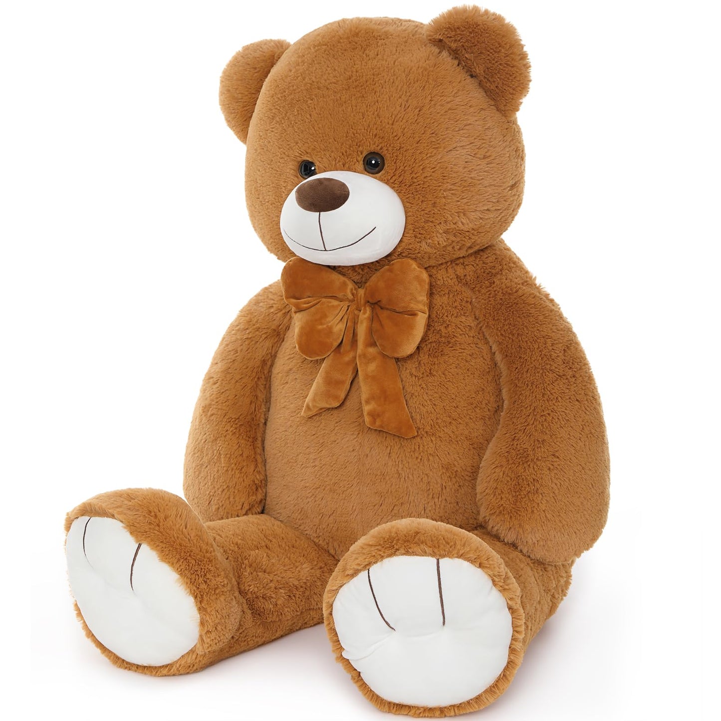 Tezituor Giant Teddy Bear, 4 Feet Soft Big Stuffed Animal Life Size 47 Inch Plush Bear Toy Valentine'S Christmas Birthday Gift For Girlfriend Kids,Dark Brown