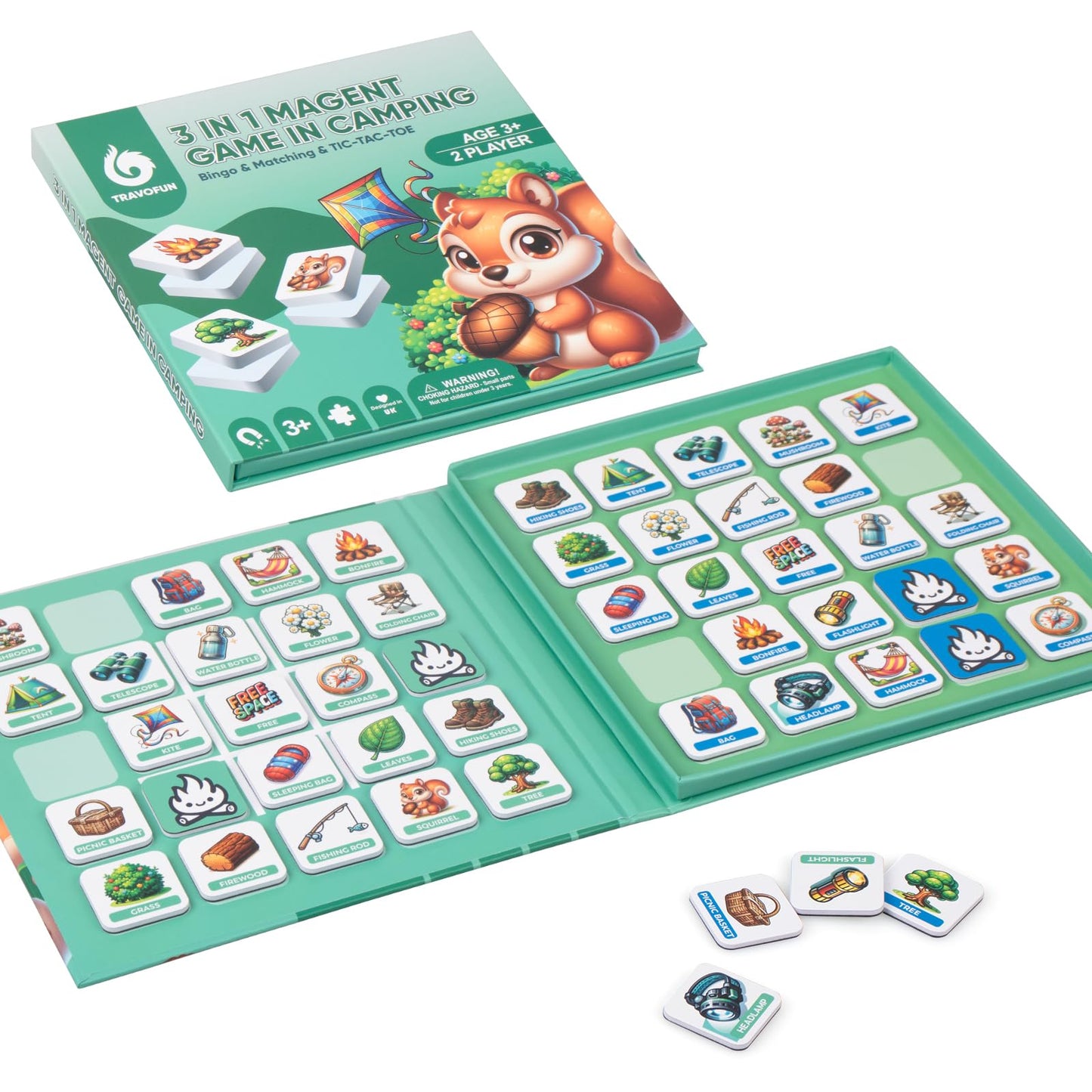 Travofun Magnetic Memory Matching Games For Toddlers Ages 3 +,Travel Games For Kids, Fun Educational Toys For Summer Camp & Road