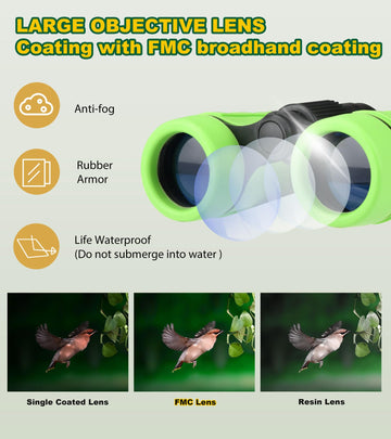 Binoculars For Kids, Kids Binoculars For 3-12 Years Boys And Girls Toys Gifts Optics Shockproof Toy Binoculars For Bird Watching