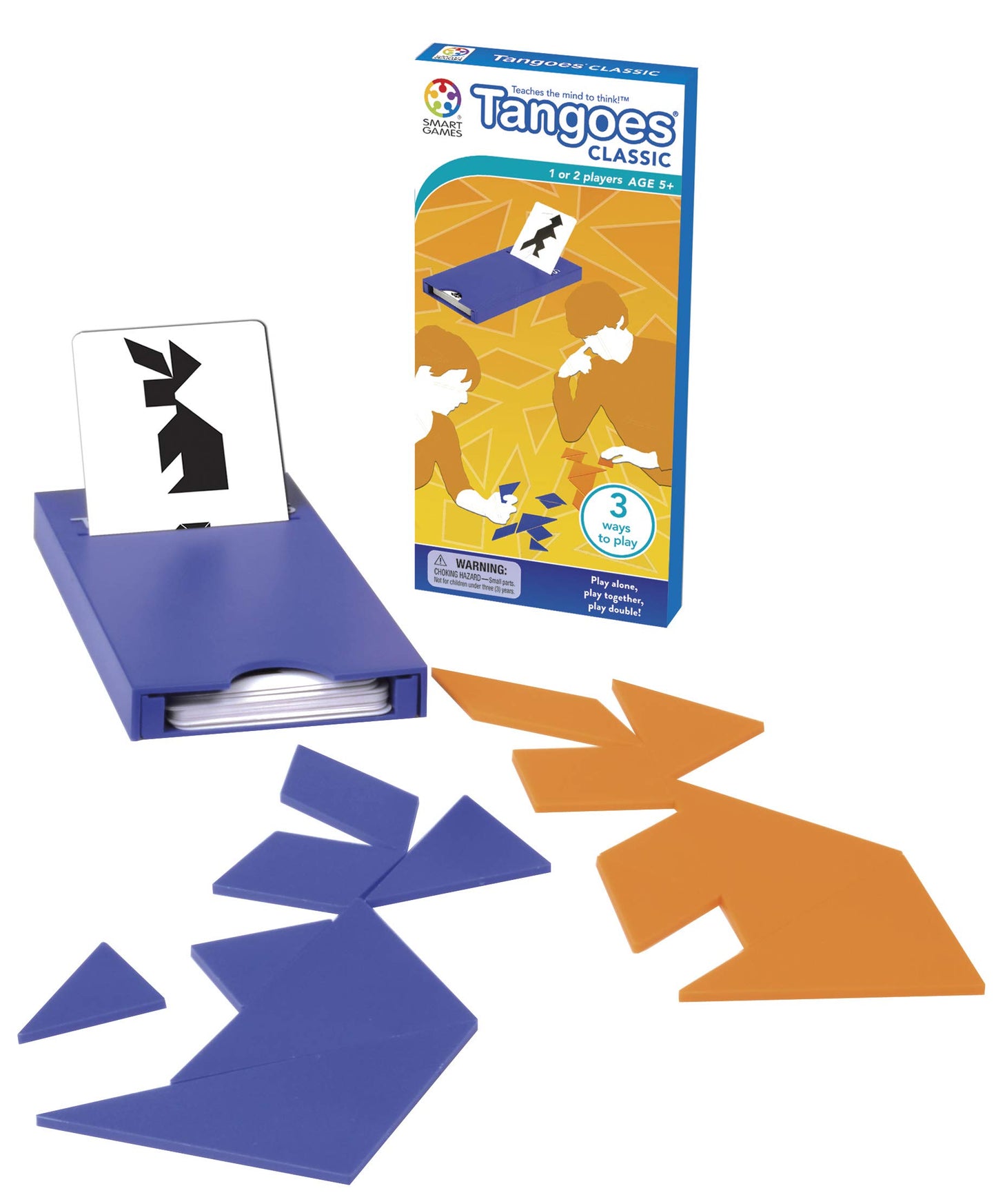 Tangoes Classic Tangram Travel Game With Portable Case Featuring 100 Challenges For Ages 7 - Adult