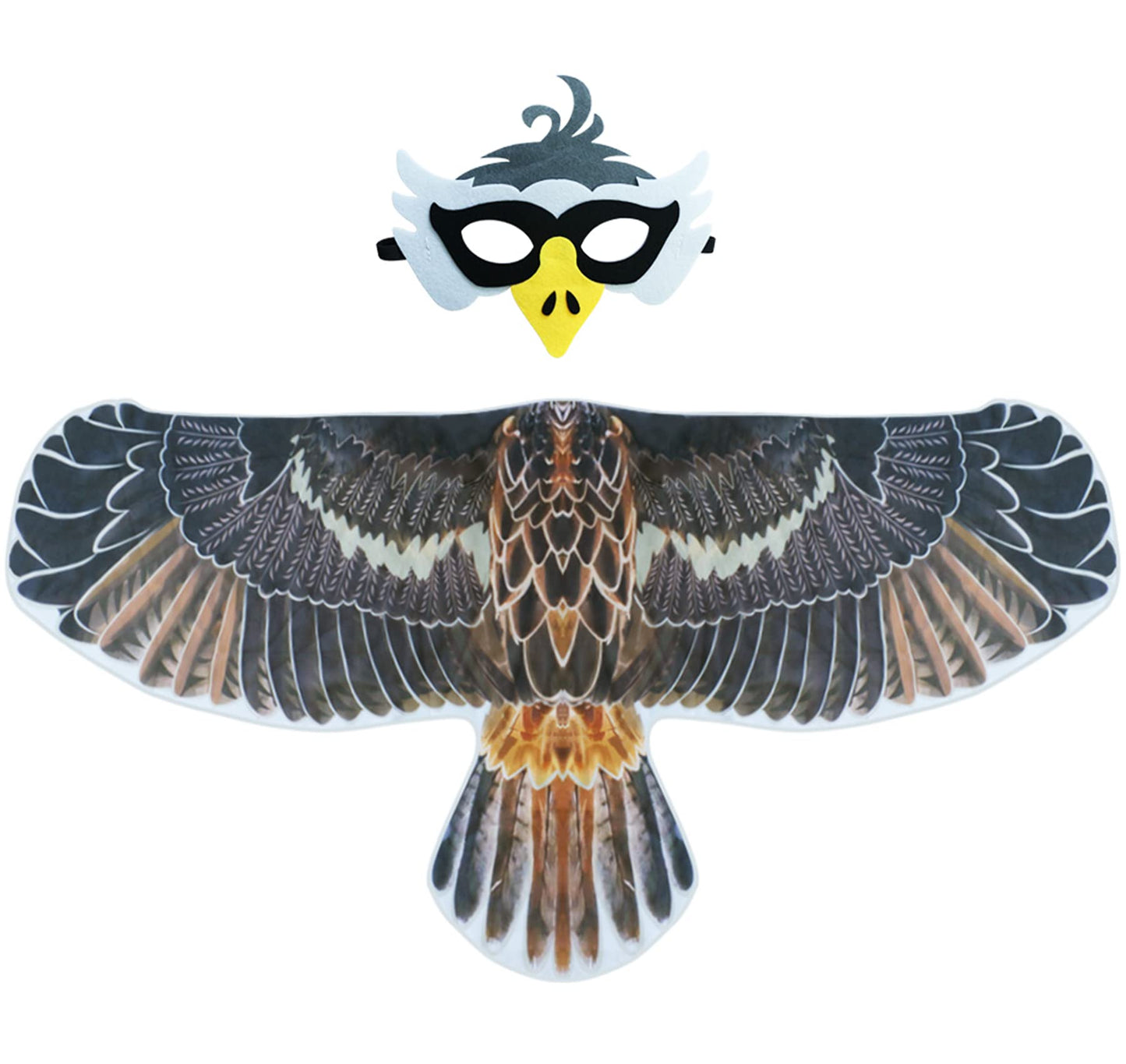D.Q.Z Bird-Wings-Eagle-Costumes For Kids Dress Up Toys Parrot Halloween Role Play Animal Party (Gray)