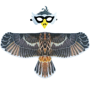 D.Q.Z Gray Bird Wings Eagle Costume for Kids - 120cm Parrot Halloween Dress Up Role Play Party Toy