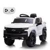 Ride On Truck With Remote Control For Kids, 12V Battery Powered Licensed Chevrolet Silverado Gmc Ride On Car Toddler Electric Ve