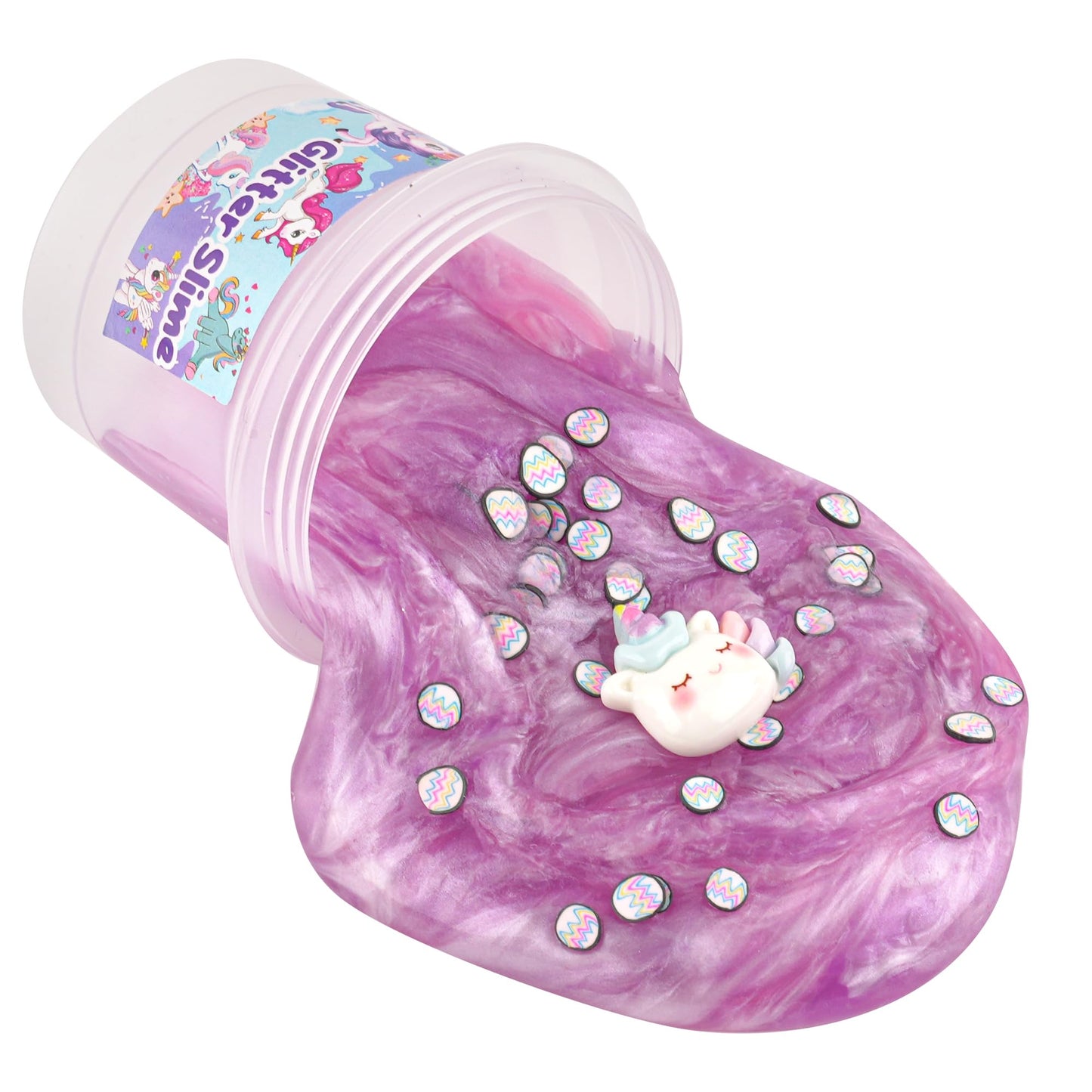 Pink & Purple Glitter Water Slime, Non-Sticky Premade Jelly Slime, Slime Party Favors For Kids, Slime Sensory Toys For Birthday