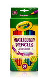 Crayola Watercolor Colored Pencils (24ct), Watercolor Paint Alternative, Watercolor Pencil Set for Kids, Art Supplies, Gift for