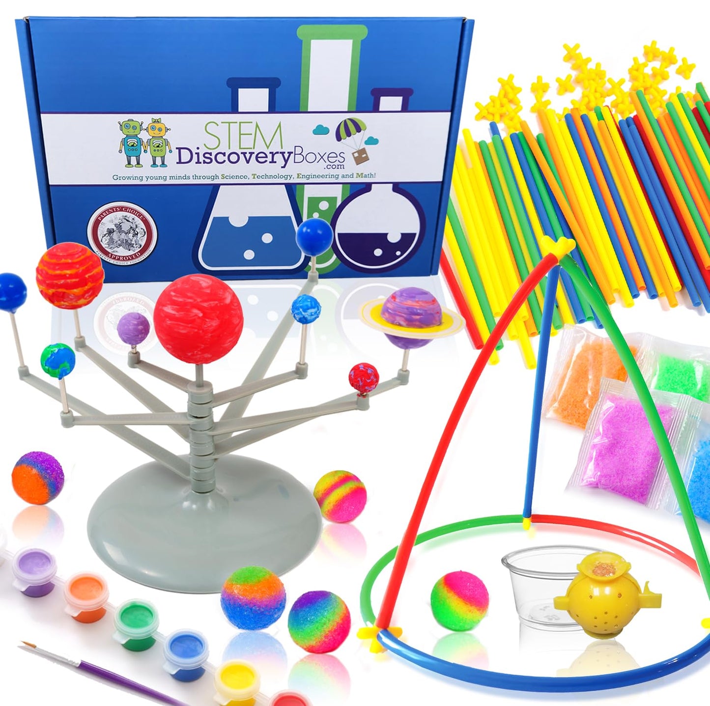 Stem Discovery Box 12 Month Subscription With 36 Total Stem Projects - Educational Science Technology Engineering Learning Lab -